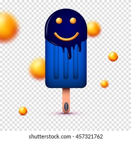 Color ice cream. Vector illustration