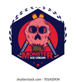 Color Ice Cream Vector Illustration