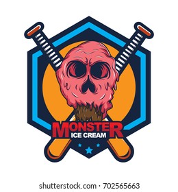 Color Ice Cream Vector Illustration