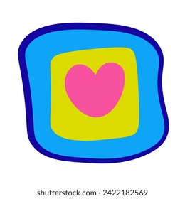 forma abstracta de icono de color en vector. plantilla para el diseño de etiqueta adhesiva de signo de logotipo en estilo plano