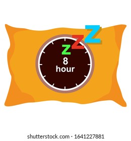 Color icon during sleep. The concept of time management. Healthy lifestyle. Go to web pages, mobile applications, buttons, logos. Isolated vector element.