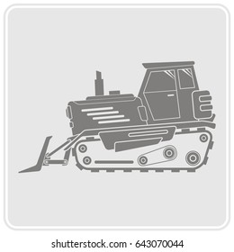 color icon with farm tractor for your design