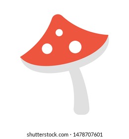 Color icon fly agaric. Simple vector illustration with ability to change.