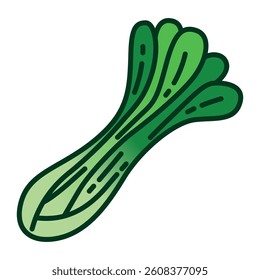 Color icon of fresh celery vegetable in clean and modern flat illustration style. for logo, infographic, mobile apps, print, UI, web design and ads