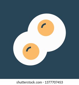 Color icon fried eggs