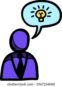 Color icon hand drawn vector illustration