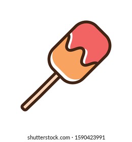 Color icon ice cream. With the ability to change the line thickness.