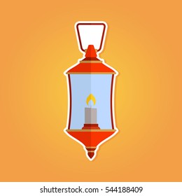 color icon with lantern for your design