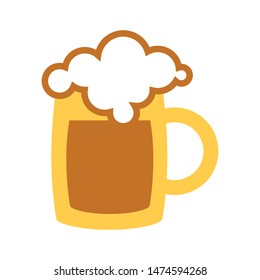 Color icon large glass of beer. With the ability to change the line thickness.