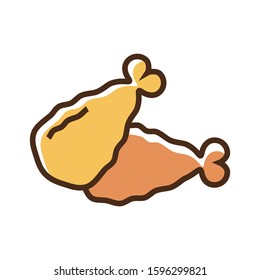 Color icon legs. Simple vector illustration with ability to change.