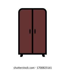 Сupboard color icon. locker sign design
