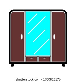 Сupboard color icon. locker sign design