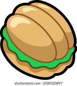 Color icon logo of a Mexican cake. Vector illustration. Clip art. Cartoon style.
