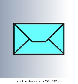 color icon message, letter, e-mail, SMS, email, mail