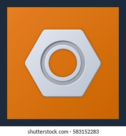 color icon on bright square background. 