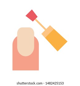 Color icon painting nails. Simple vector illustration with ability to change.