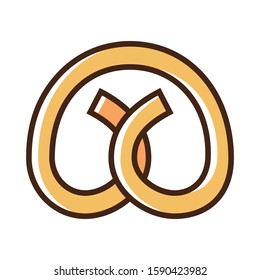 Color icon pretzel. With the ability to change the line thickness.