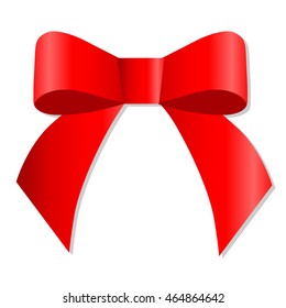 Color icon red bow on a white background