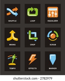 Color Icon Series. Media icons set. Check my portfolio for much more of this series as well as thousands of similar and other great vector items.