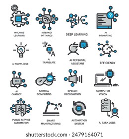 Color Icon Set in the age of AI theme
