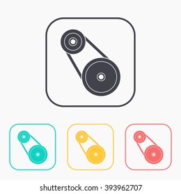 color icon set of belting 