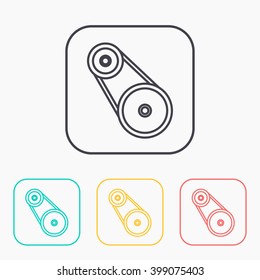 color icon set of belting 