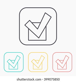 color icon set of check 