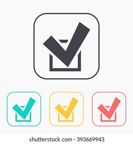 color icon set of check box
