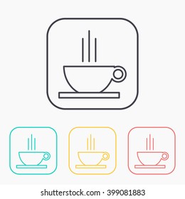color icon set of coffee cup 