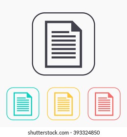 color icon set of document 