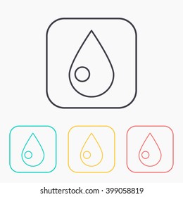 color icon set of drop 