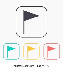 color icon set of flag 