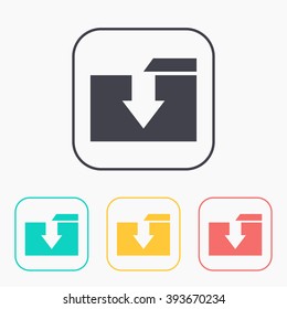 color icon set of folder 