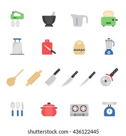 Color icon set - kitchenware