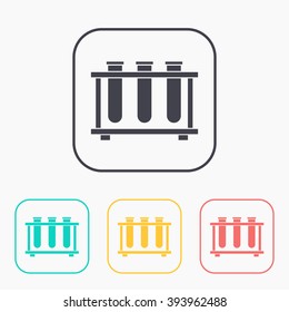 color icon set of laboratory tubes 