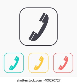 color icon set of phone 