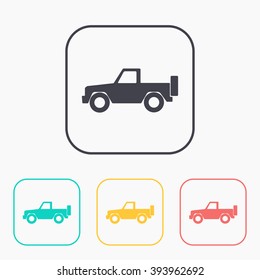 color icon set of pickup 