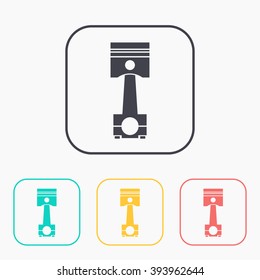 color icon set of piston 