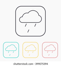 color icon set of rain 