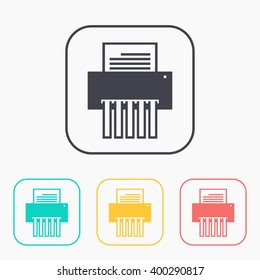 color icon set of shredder 
