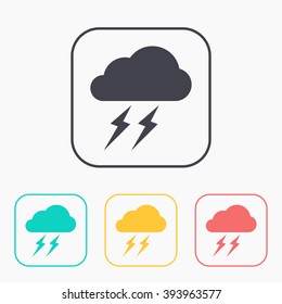 color icon set of storm 