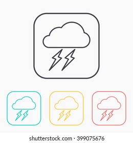 color icon set of storm 