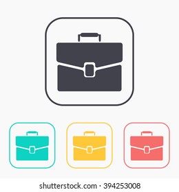 color icon set of suitcase 