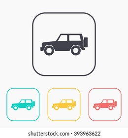 color icon set of van 