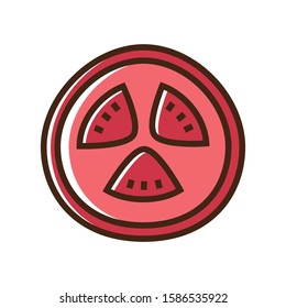 Color icon sliced cucumber. With the ability to change the line thickness.