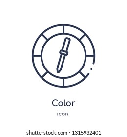 color icon from social outline collection. Thin line color icon isolated on white background.