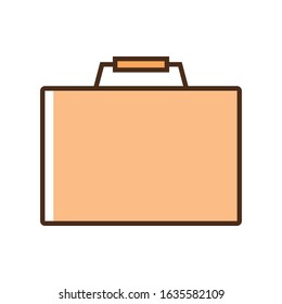 Color icon suitcase. Flat vector illustration.