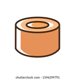 Color icon sushi. Simple vector illustration with ability to change.