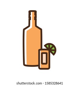 Color icon tequila. With the ability to change the line thickness.