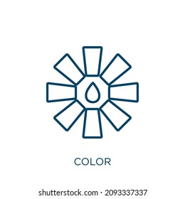 color icon. Thin linear color outline icon isolated on white background. Line vector color sign, symbol for web and mobile